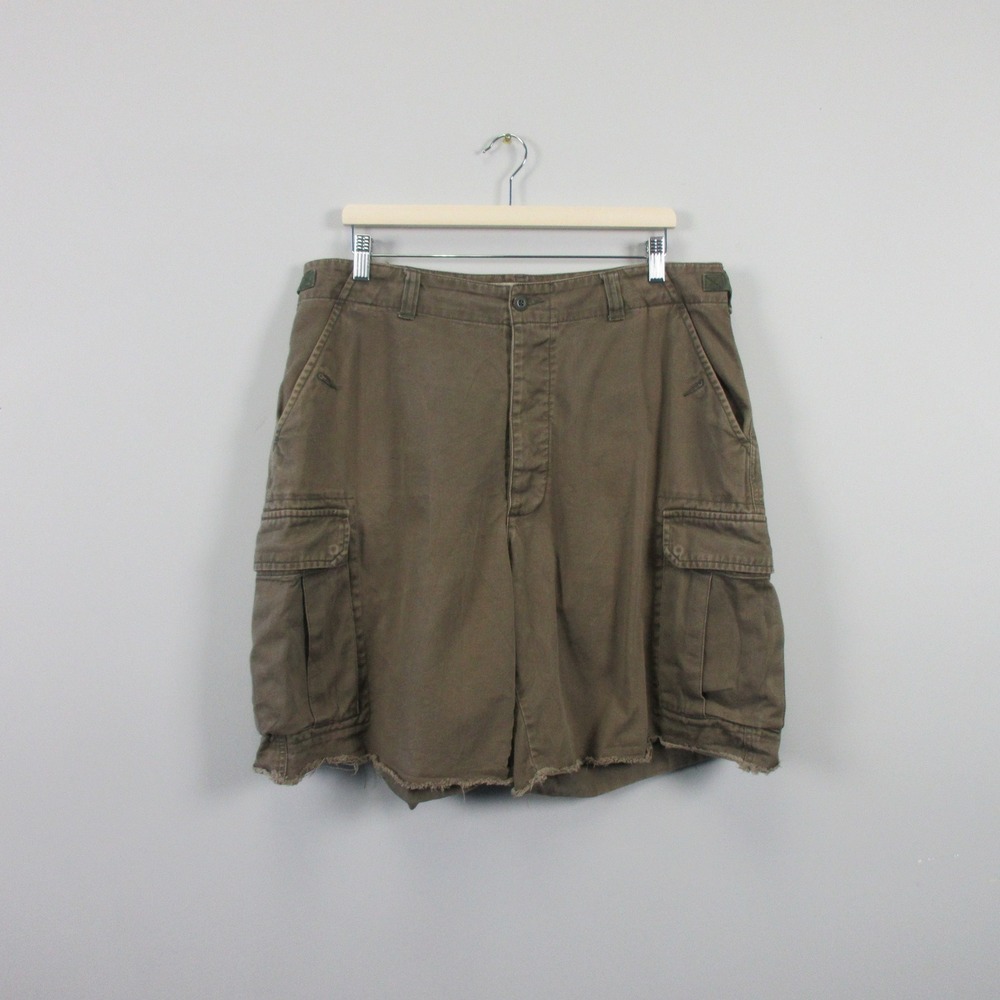 American Eagle AE Supply Cargo Shorts Men 38 Green Cotton Hiking Outdoor y2k 610
